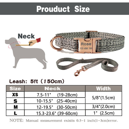 Personalized Nylon Dog Collar