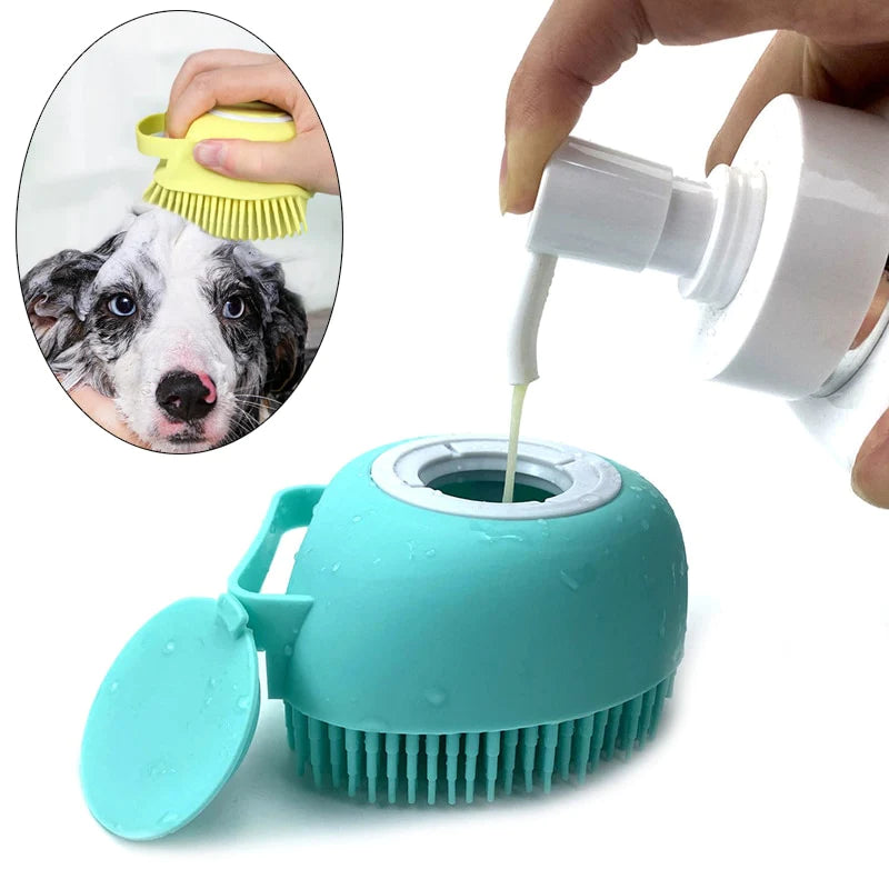 Bathroom Puppy Big Dog Cat Bath Massage Gloves Brush Soft Safety Silicone Pet Accessories for Dogs Cats